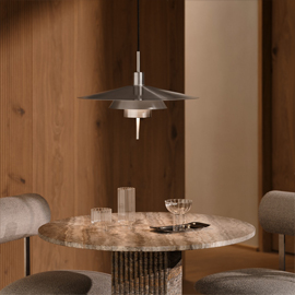 Latika Pendant Brushed Chrome